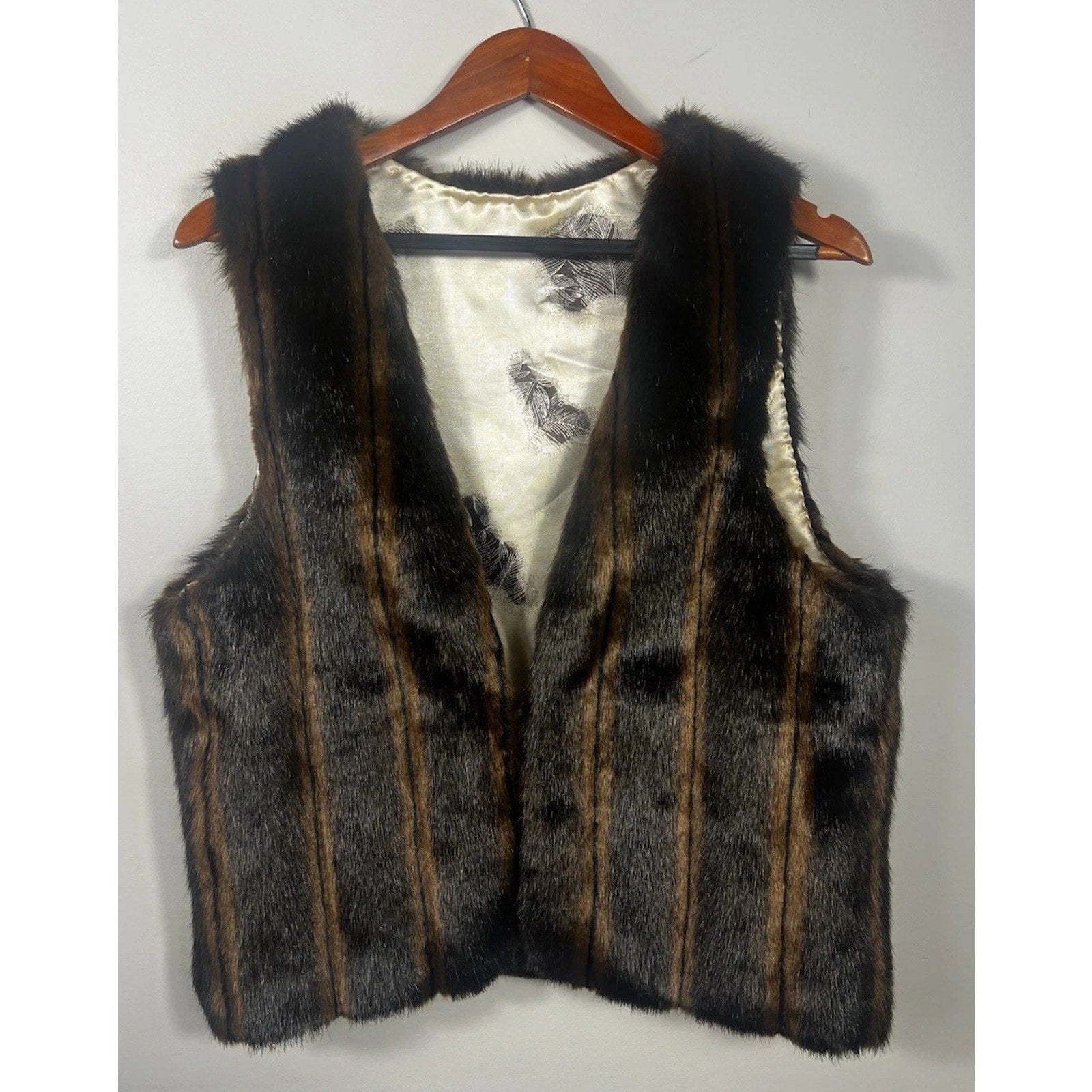 Rare VTG 1920s 1930s Luxury Sable Fur Vest Dark Brown Flapper Gatsby Art Deco M