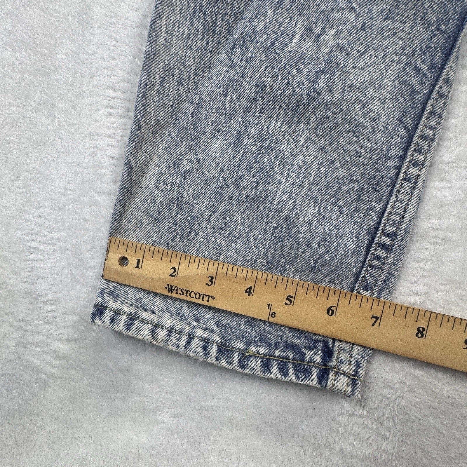 Vtg 1987 Sasson Jeans Womens 27x29.5 Acid Wash High Rise Straight USA 29x32 Mom