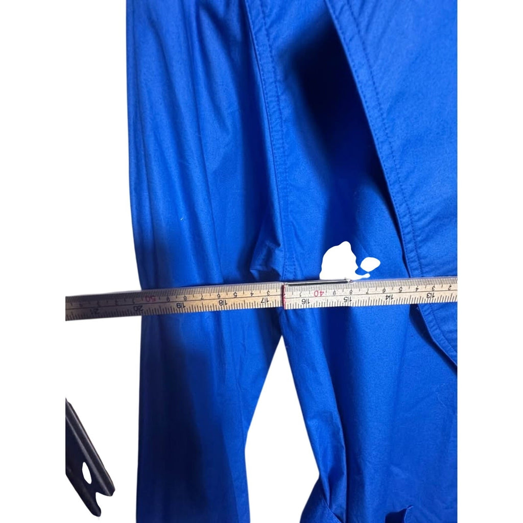 Vtg Doncaster Blue Trench Coat Belted Lightweight Long Jacket Women’s Small S/M
