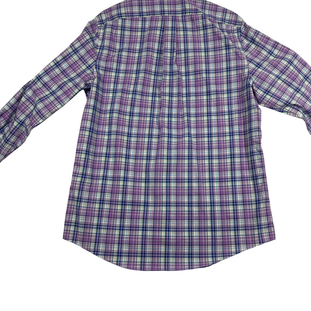 Lauren Ralph Lauren Performance Stretch Shirt 15.5 32/33 M Purple Plaid