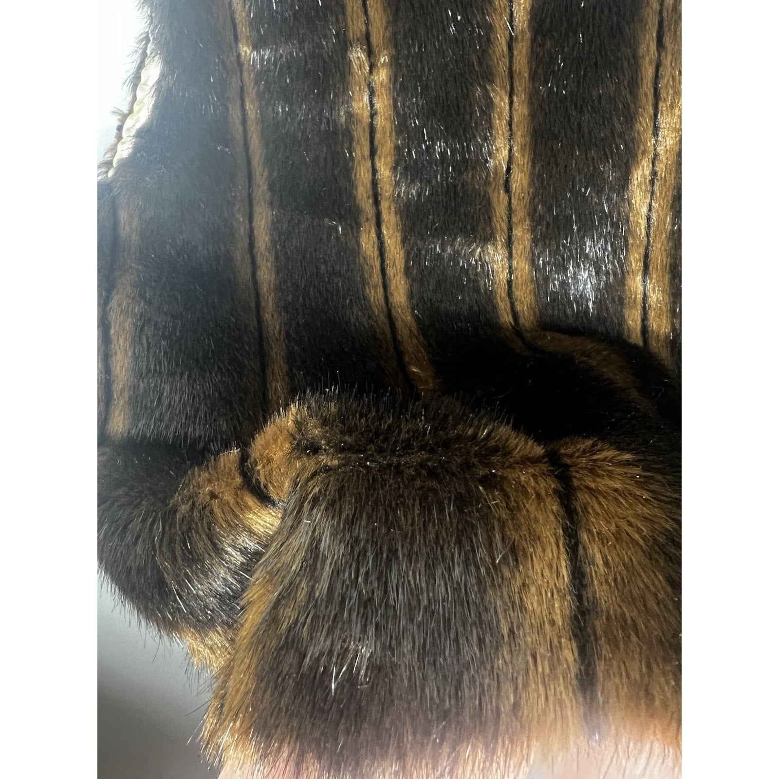 Rare VTG 1920s 1930s Luxury Sable Fur Vest Dark Brown Flapper Gatsby Art Deco M
