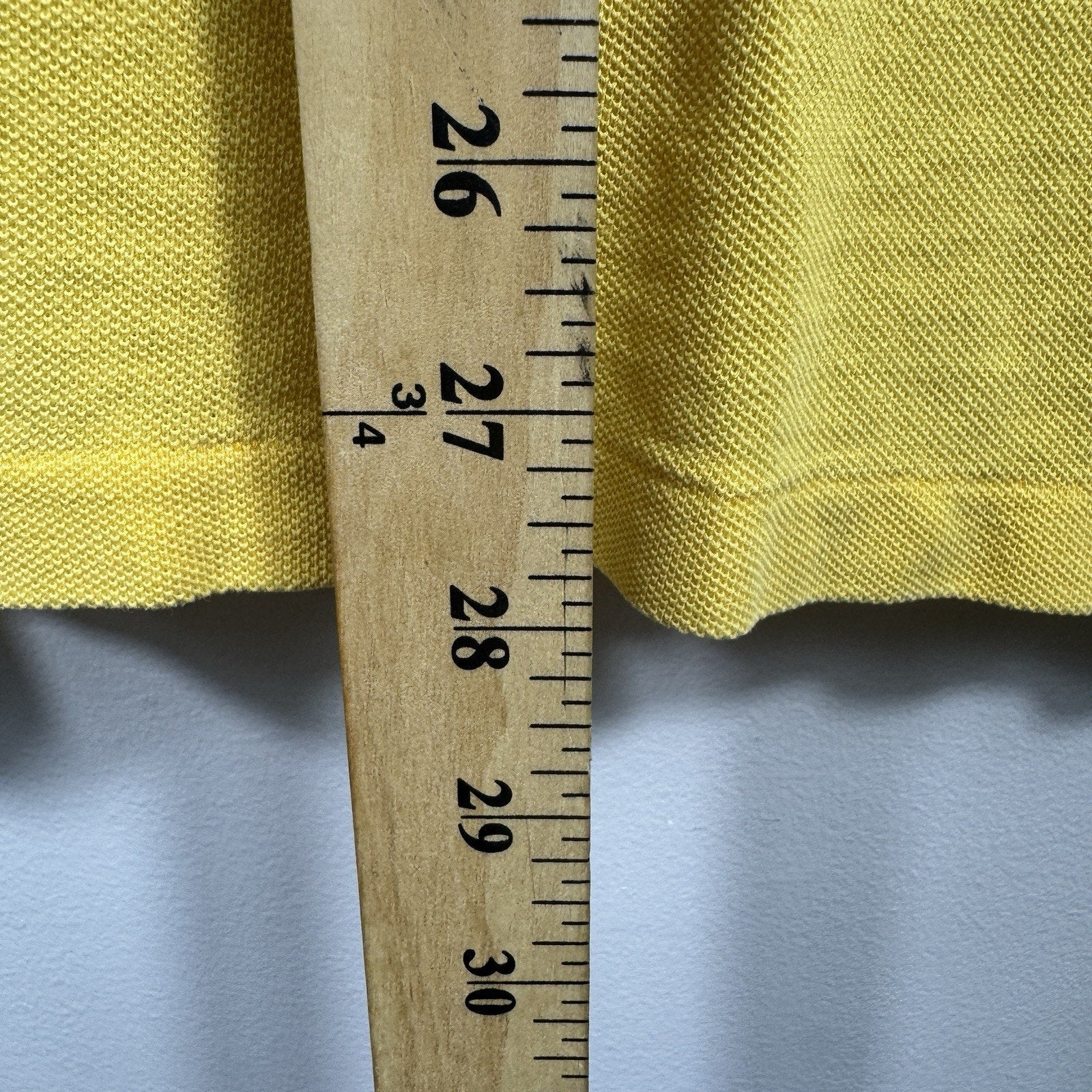 Vtg 60s-70s IZOD Lacoste Yellow Polo Shirt Crocodile Logo Cotton Mens Slim S XS