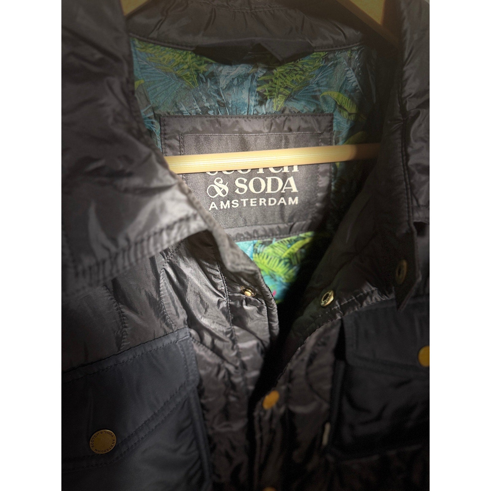 Scotch & Soda Amsterdam Quilted Jacket 3M Thinsulate Snap Shirt Coat Men S
