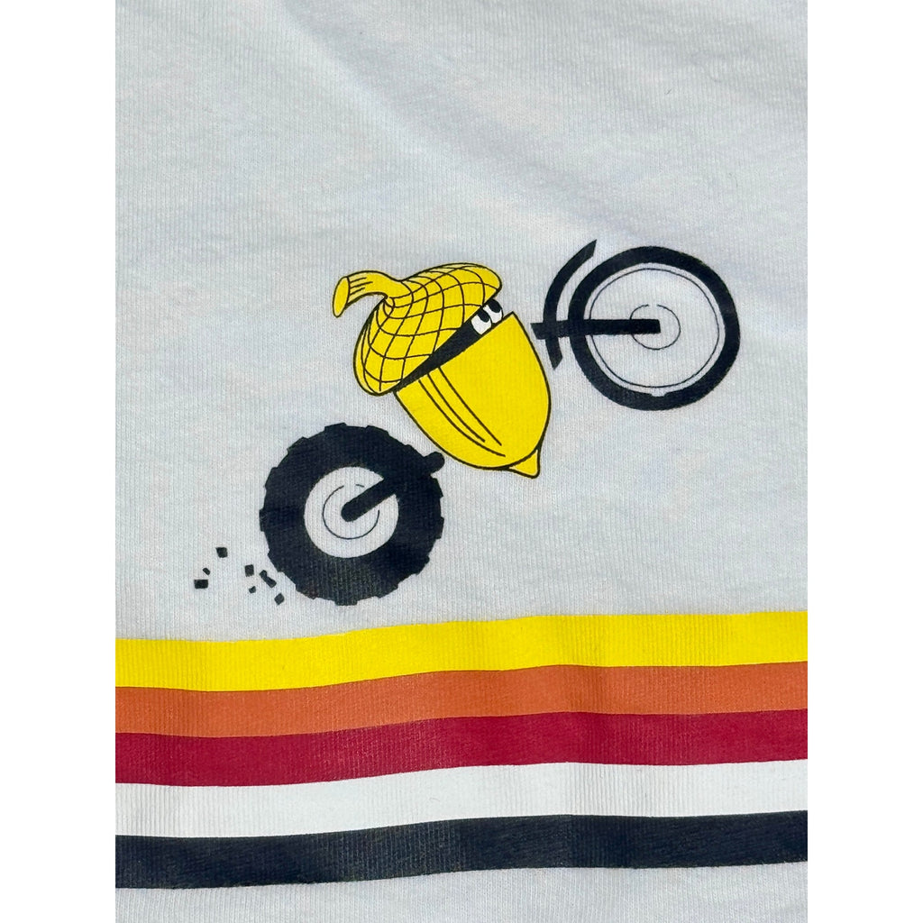 Oakley Rainbow Stripe Graphic T Shirt White Acorn Bike BMX Y2K Style Men’s L-XL