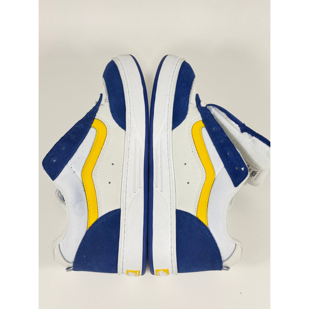 Vans Lowland ComfyCush Blue Yellow White Mens 9.5 Skate Shoes New EU 42.5