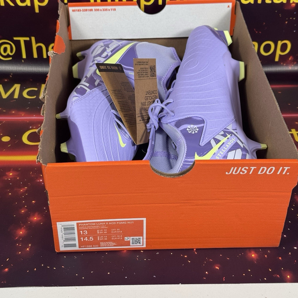 Nike Phantom Luna II Academy Purle FG/MG Soccer Cleat HF1598-500 Men Sz 13 New