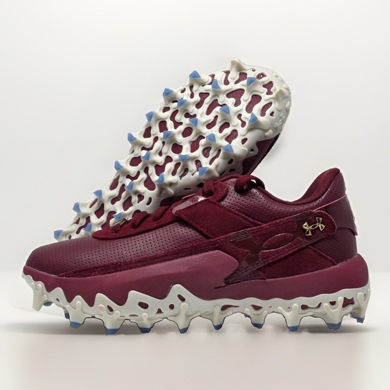 Under Armour Harper 10 Pro TPU Baseball Cleats 6010136-625 Men's Sz 13 Burgundy
