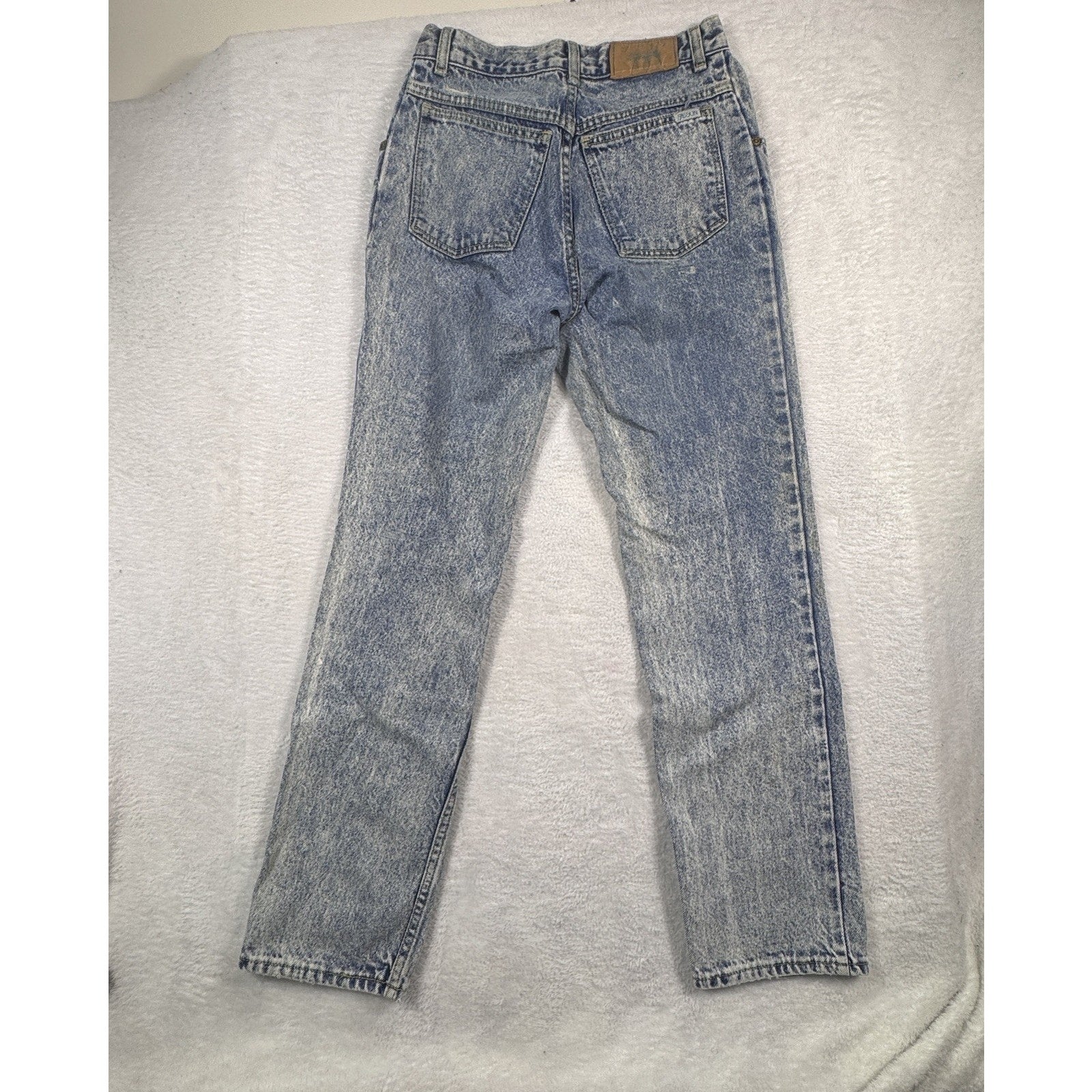 Vtg 1987 Sasson Jeans Womens 27x29.5 Acid Wash High Rise Straight USA 29x32 Mom