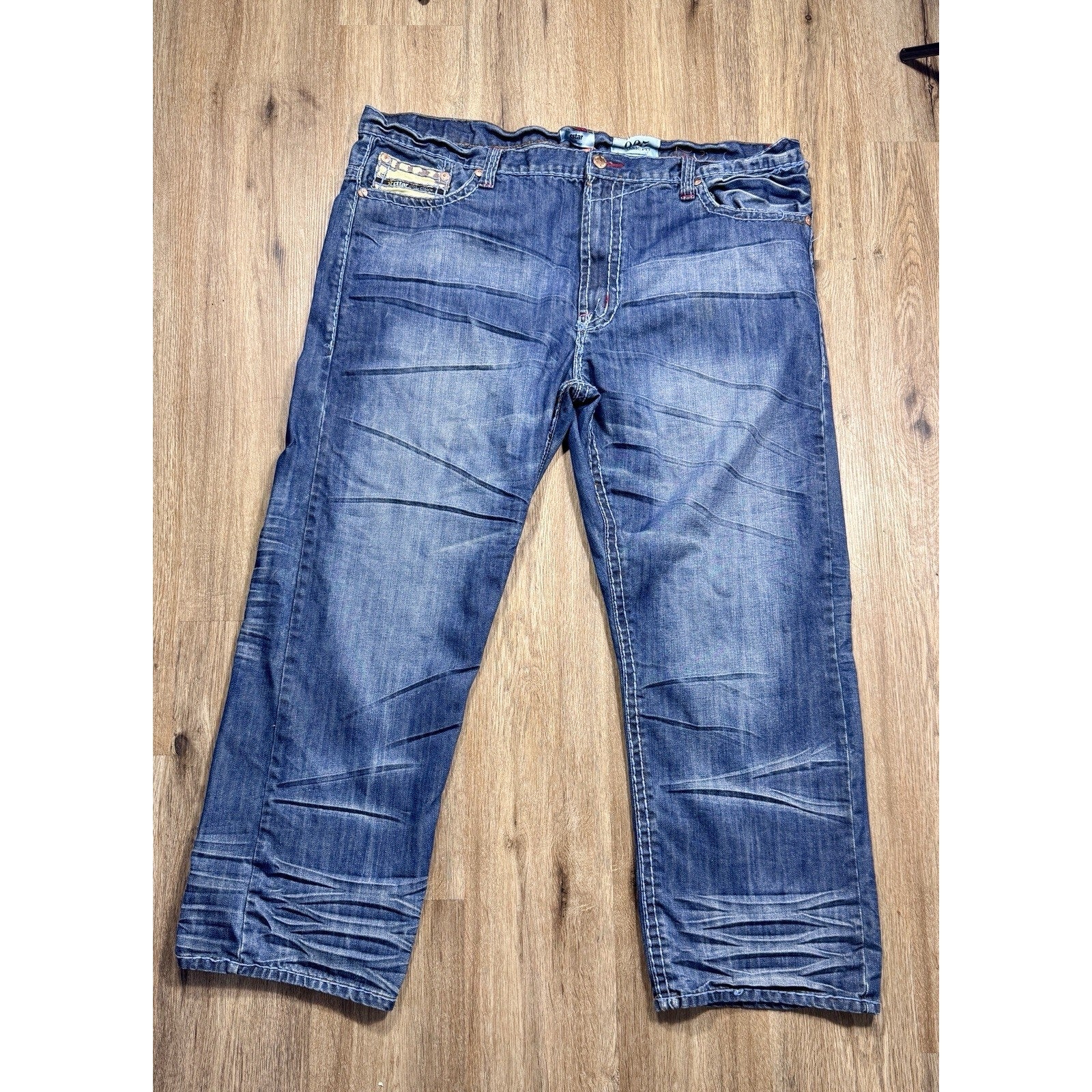 Y2K CStar by Ciano Farmer 905 Boot Cut Studded Embroidered Jeans Tag 50B 48x32