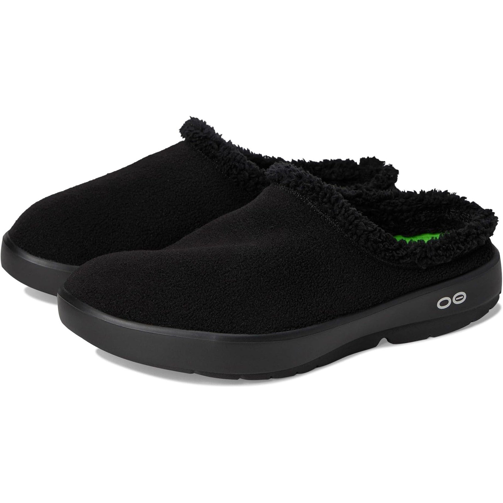 OOFOS OOcoozie Mule Black Fleece Lined Recovery Slip On Men’s Size 12
