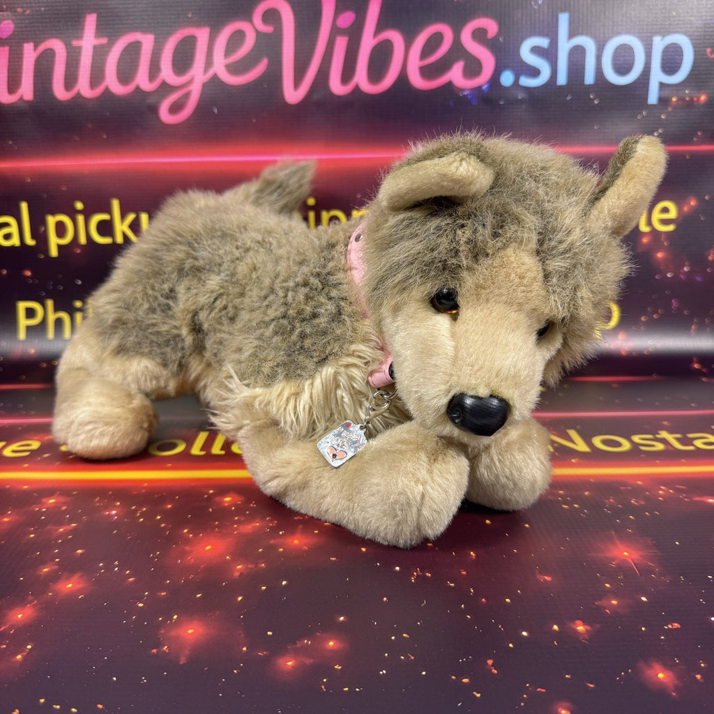 Rare Early 2000s Douglas Cuddle Toys Tyson Wolf #1836 Pink Tag Retired Plush HTF