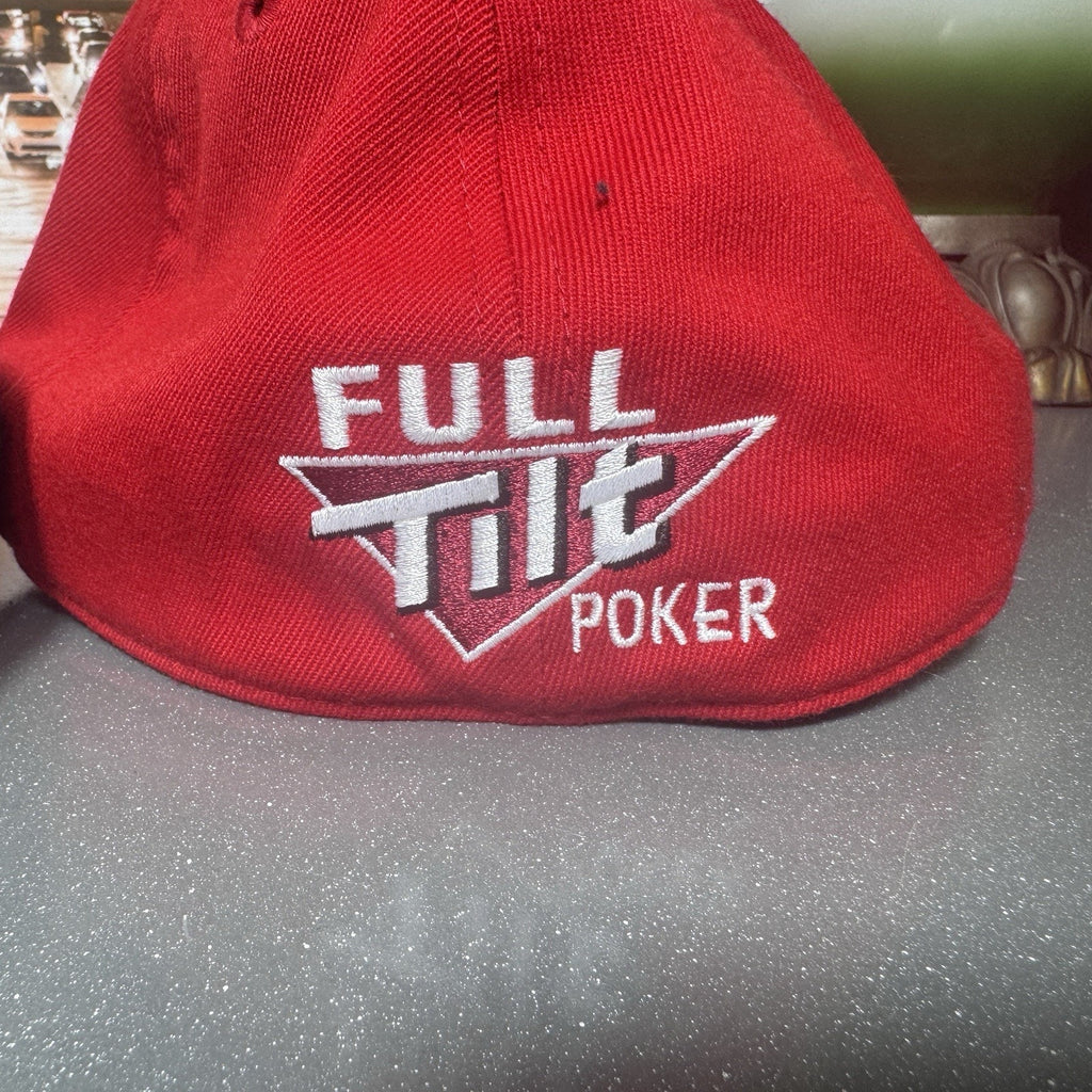 2000s Full Tilt Poker Online Gambling WSOP Flex Fitted Hat 7 1/4-7 5/8 L XL Y2K