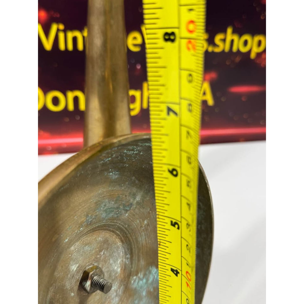 Vintage Solid Brass Candlestick Holders Pair 14" Tall Heavy Weighted Set