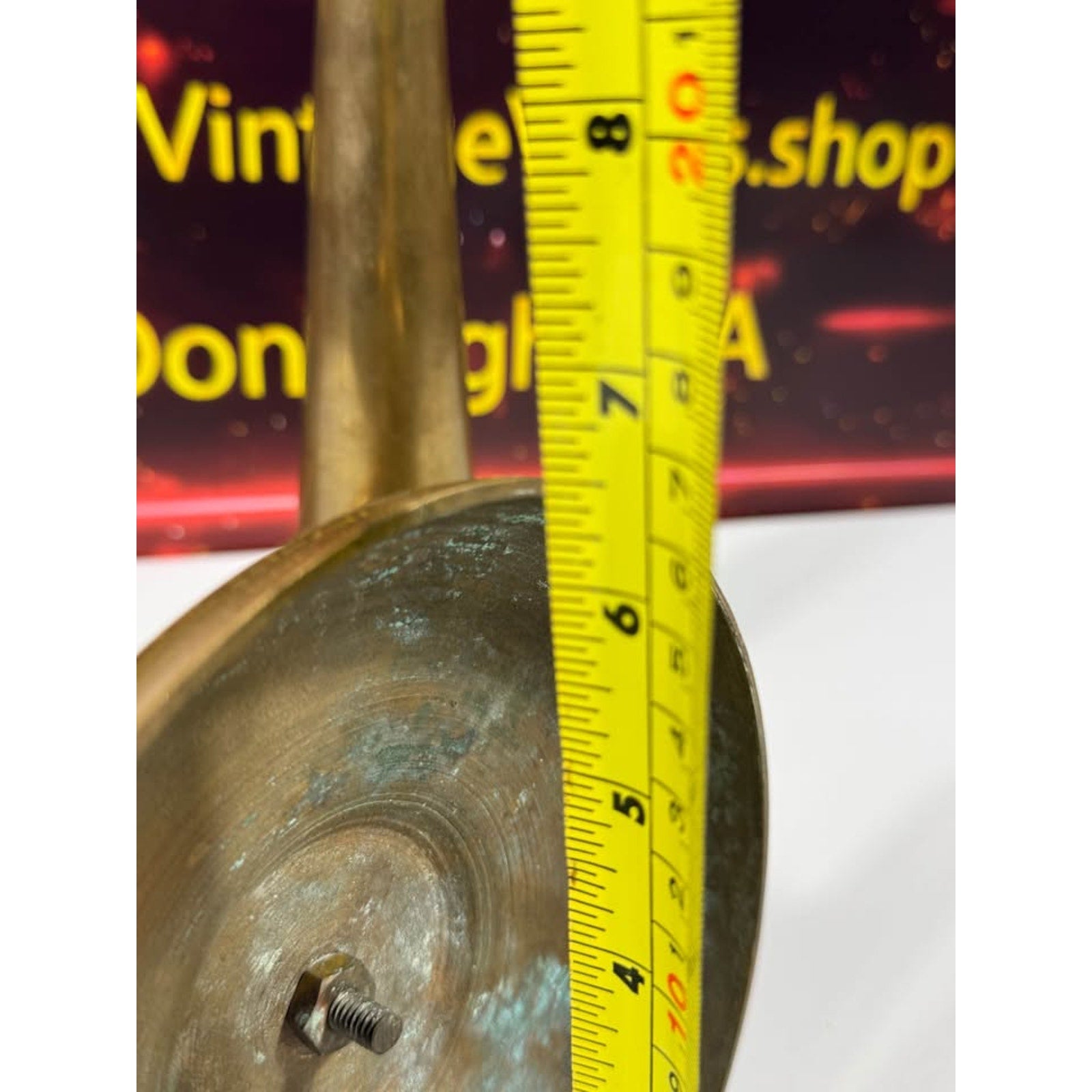 Vintage Solid Brass Candlestick Holders Pair 14" Tall Heavy Weighted Set