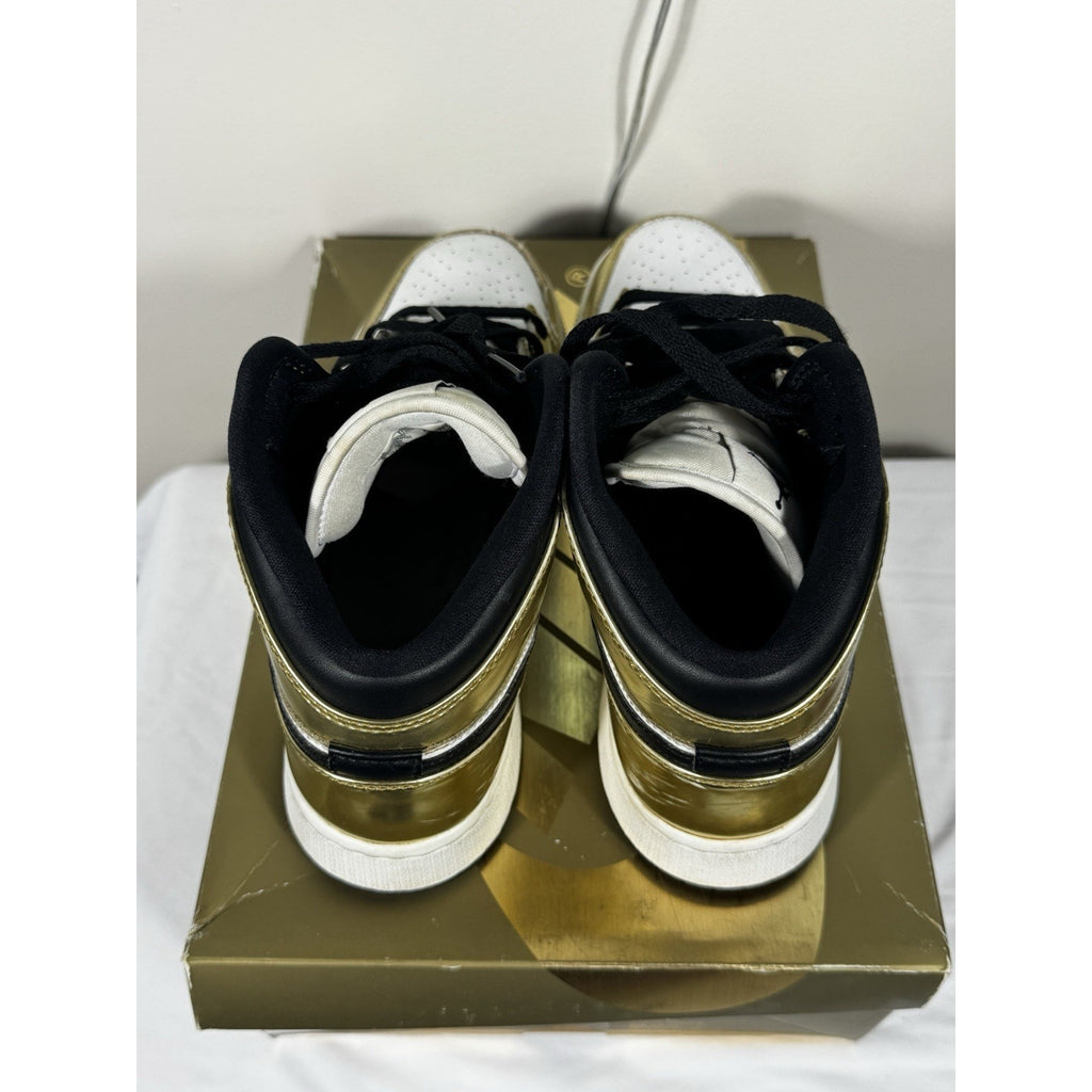 Nike Air Jordan 1 Mid SE Metallic Gold DC1420-700 GS Size 7Y 7 Used