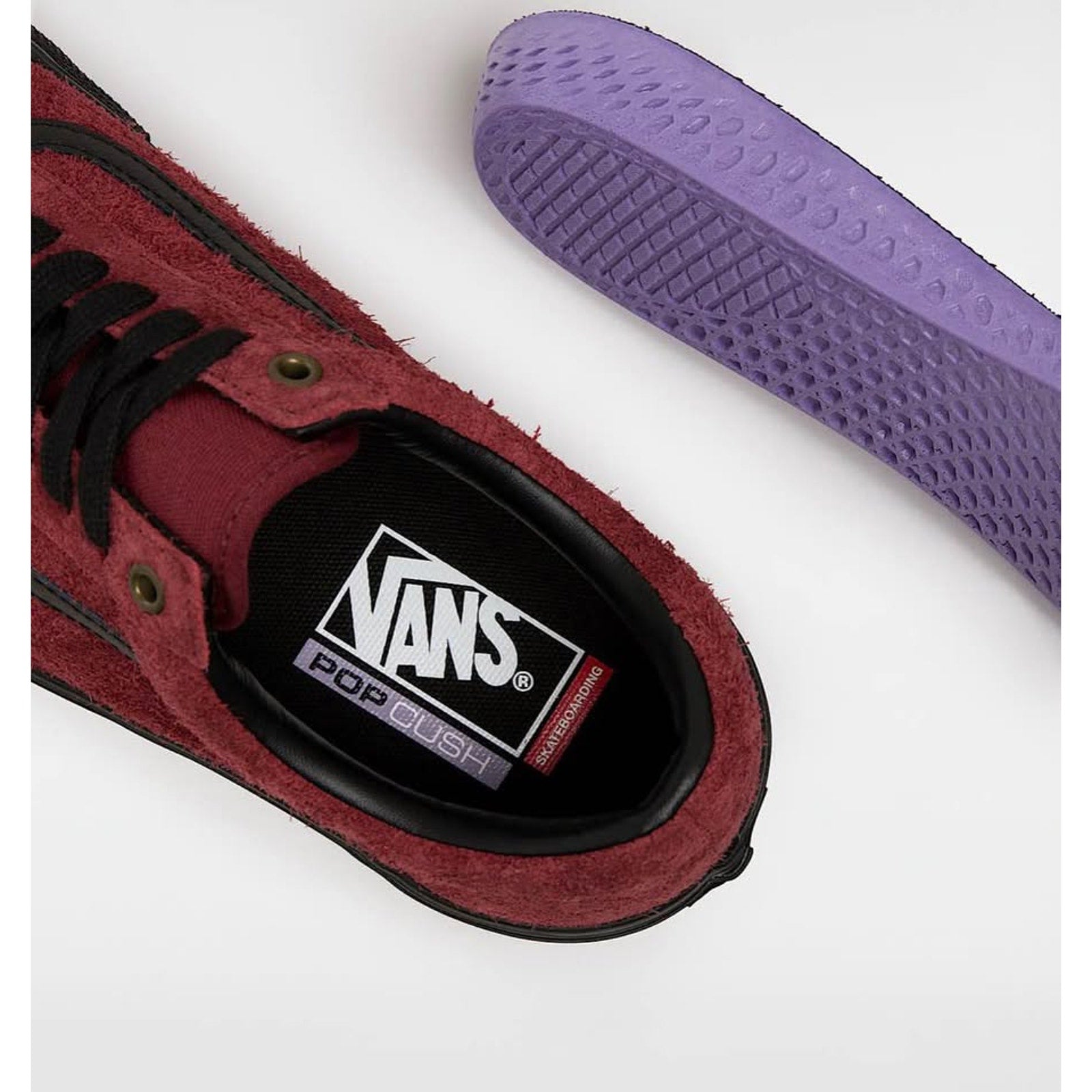 Vans Skate Old Skool Hairy Suede Burgundy White Men’s 6 Women’s 7.5 VN0A2Z32KGD New