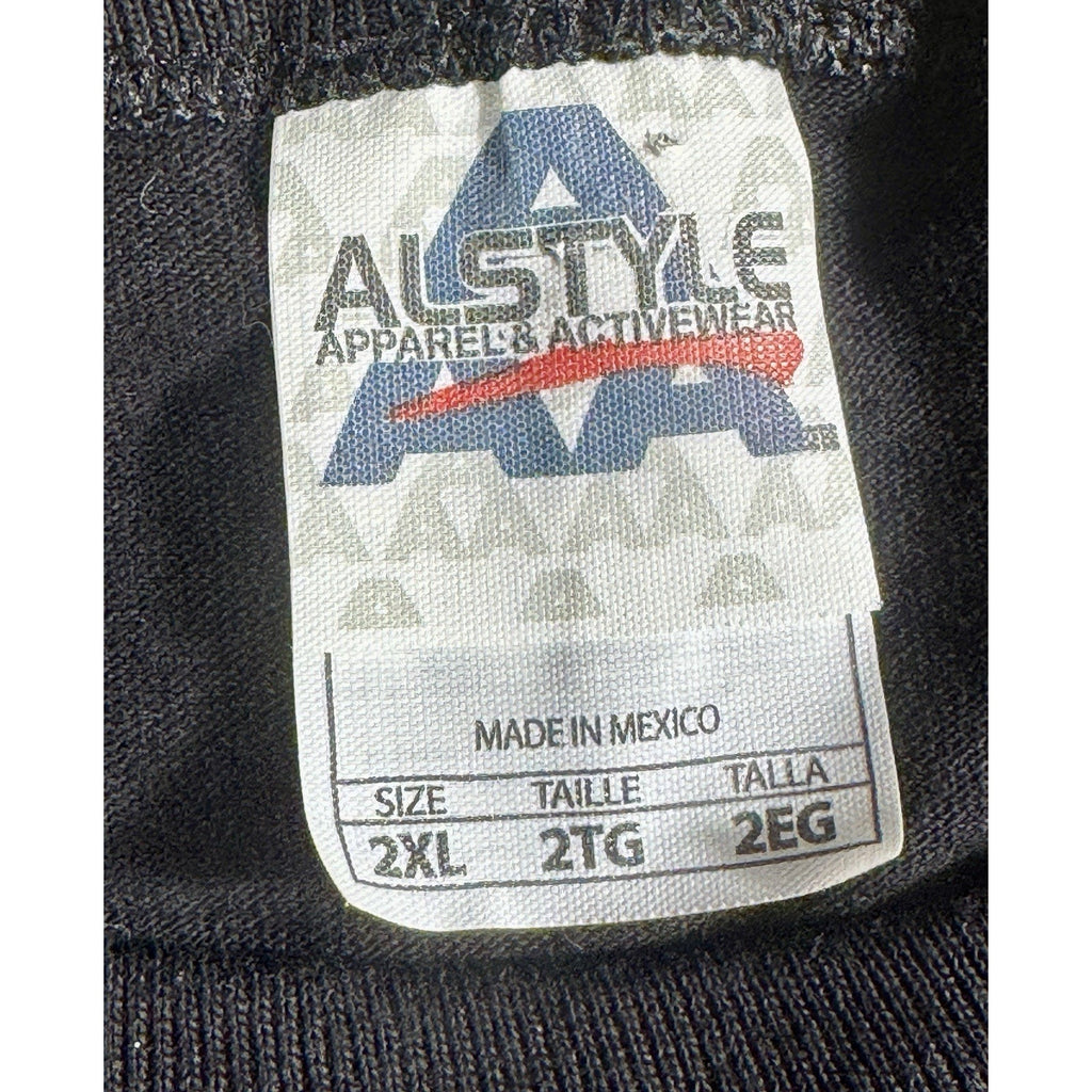 Vtg Y2K Baggy Las Vegas NV USA Flag Raglan Baseball Jersey Shirt 3/4 Sleeve 2XL